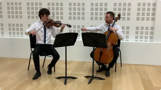 Egerton Strings violin and cello string duo.